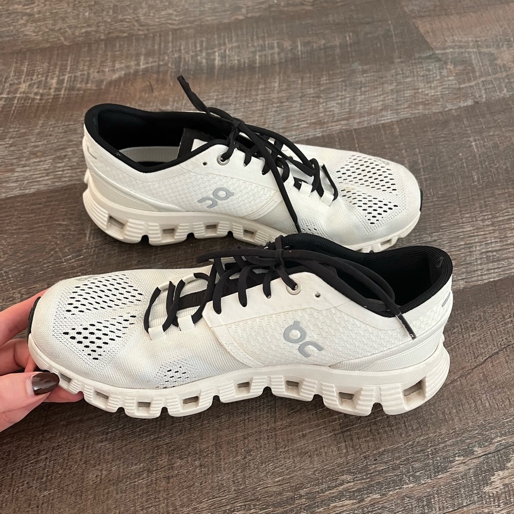 On Running White and Black Sneakers